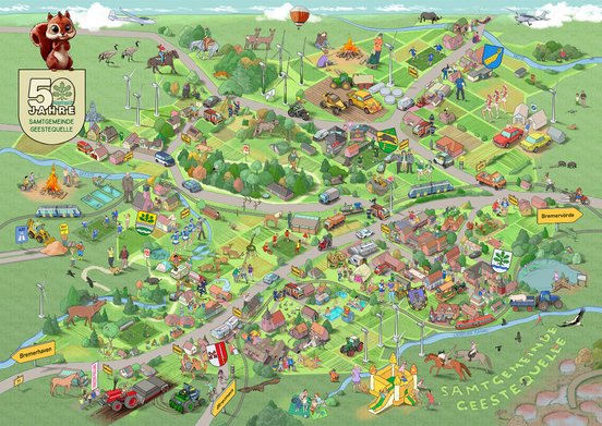 Wimmelbild der Samtgemeinde Geestequelle