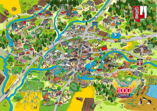 Wimmelbild der Samtgemeinde Sittensen