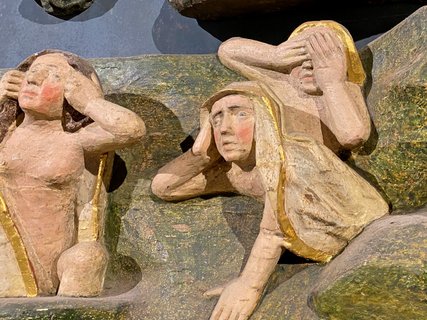 Auferstehungsszene auf dem Altarbild