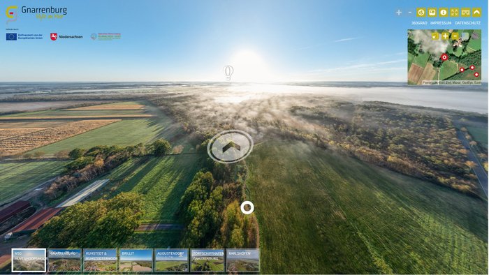 Screenshot der 360-Grad-Ansicht von Gnarrenburg