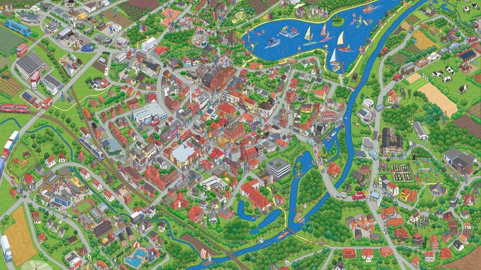 Wimmelbild der Stadt Bremervörde