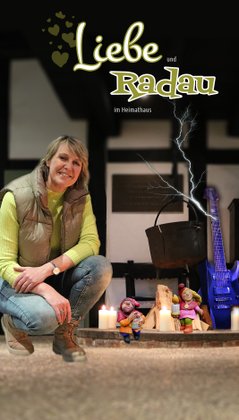 Plakat zum Anklicken für die Story "Liebe & Radau im Heimathaus"