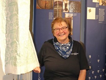 Anne Rathjen vom Blaudruck-Team