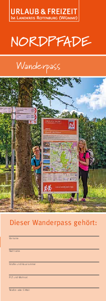 Titel der Flyers NORDPFADE-Wanderpass