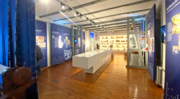 Eingang der Blaudruck-Ausstellung