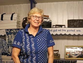 Ilse an ihrem Arbeitsplatz