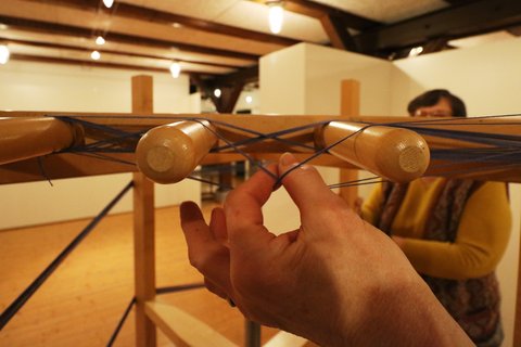 Vorbereitung des Garns für den Webstuhl