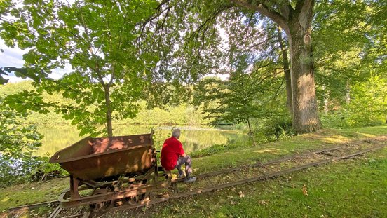 Frank von Marillac auf der Lore Frank von Marillac auf der Lore