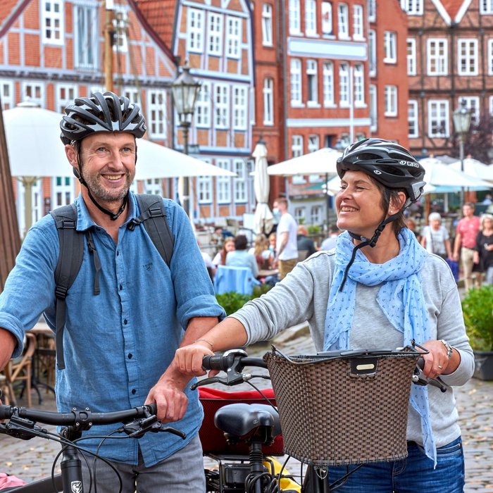 Radler in der Stader City, Foto: Touristikverband LK Stade