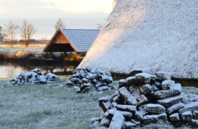 Torfkahnhafen an der Kreuzkuhle im Winter, Foto: Detlef Klein - Findorffs Erben