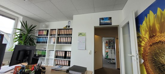Mein Büro beim Touristikverband aus Sicht von meinem Platz aus